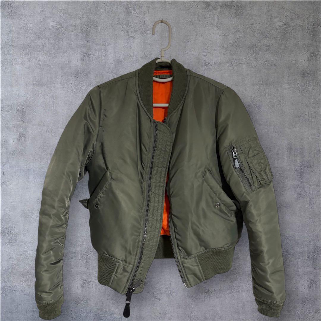 AVIREX×MOUSSY MA-1・フライトジャケット カーキ