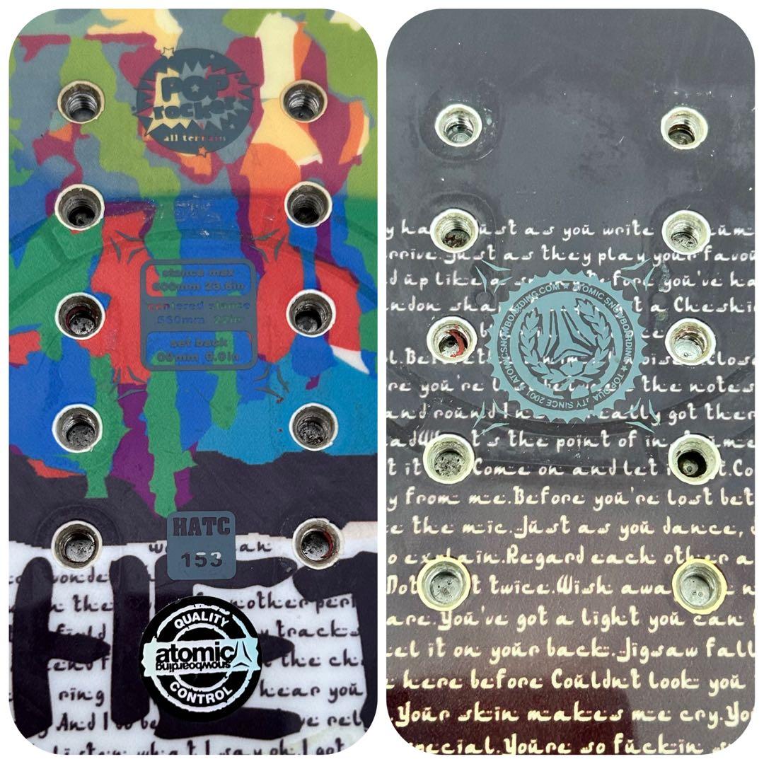 アトミックCRAZY 153cm、FLUX Titan M、25.5 BOA式