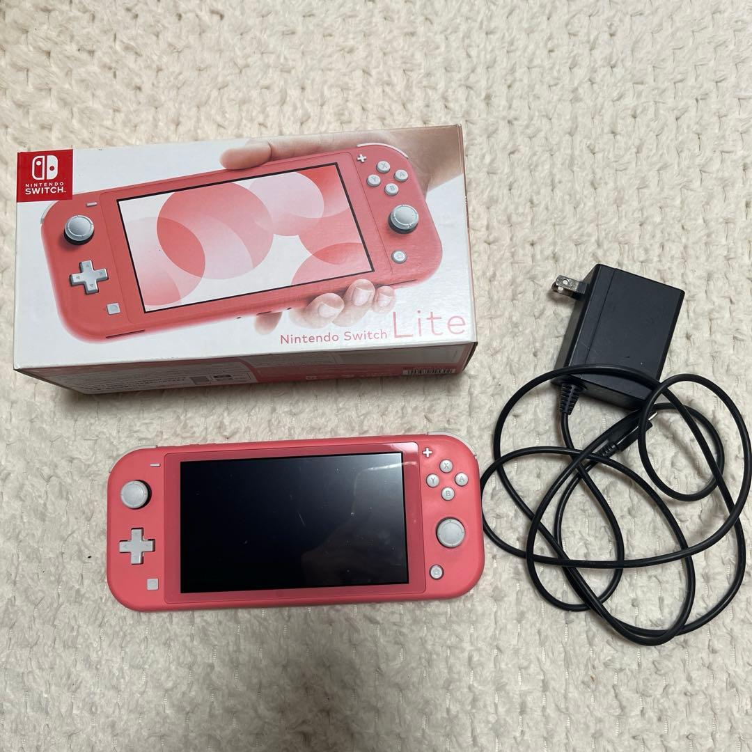 Switch Lite 箱 充電器付き ピンク 本体 初期化済み