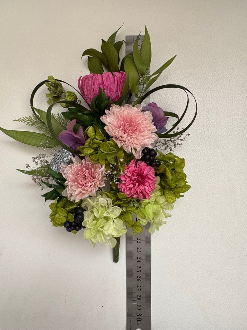 ココ　仏花プリザーブフラワー　ステムタイプ　花器無　一対