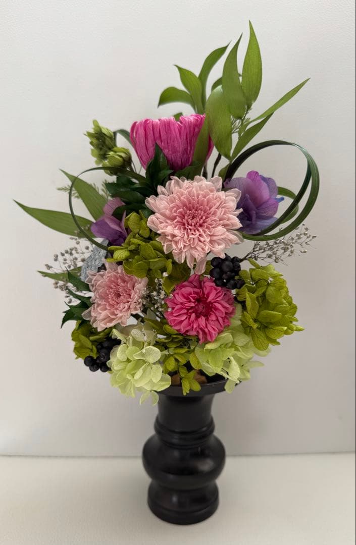 ココ　仏花プリザーブフラワー　ステムタイプ　花器無　一対