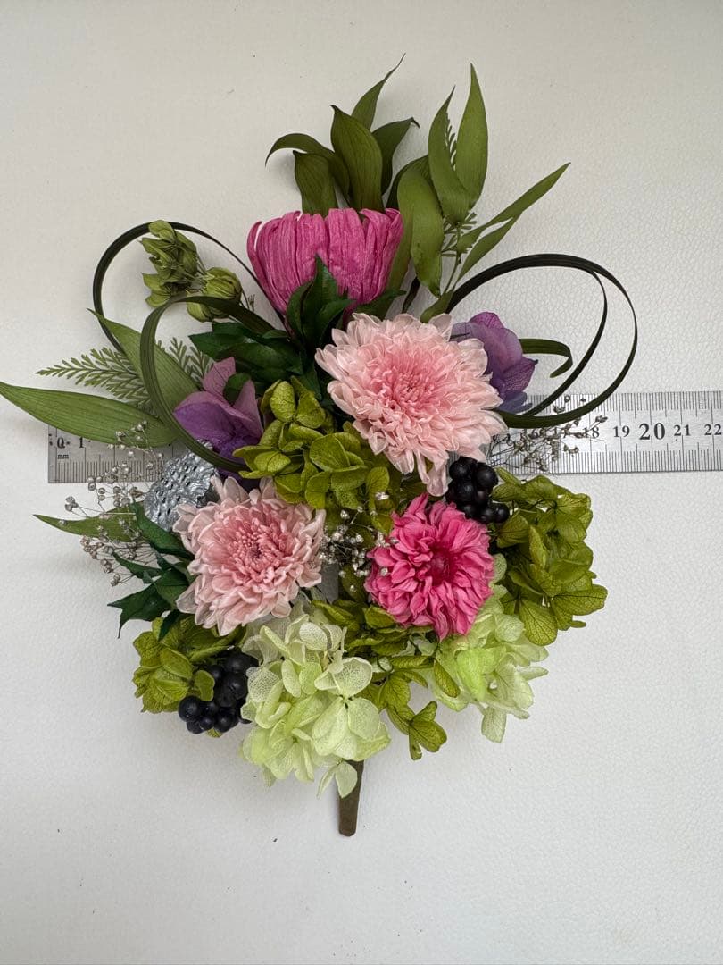 ココ　仏花プリザーブフラワー　ステムタイプ　花器無　一対