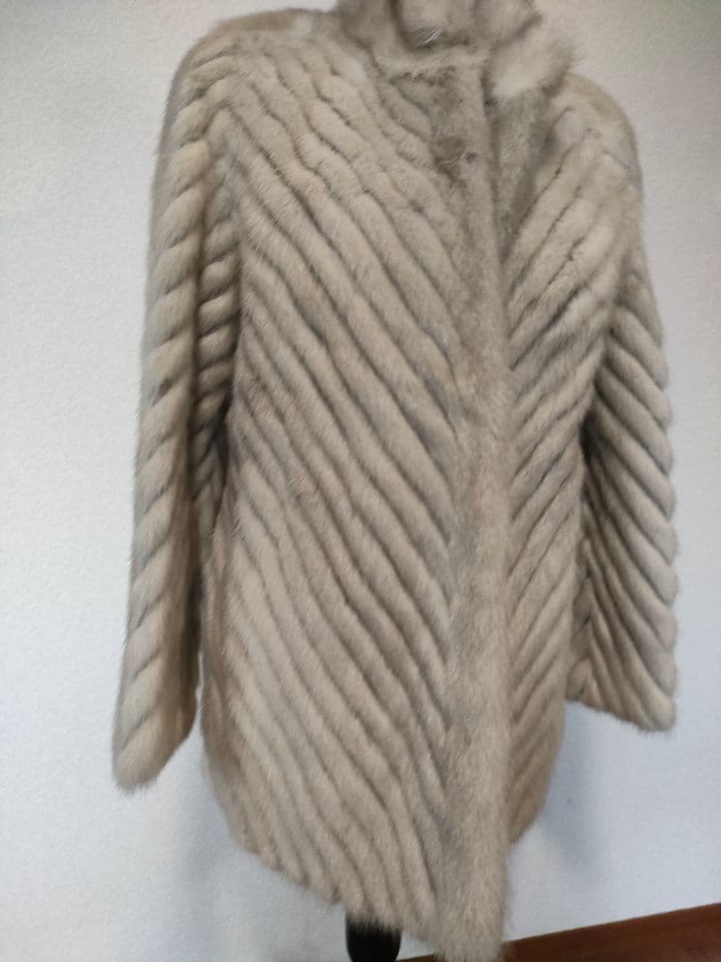 6 イエムラ　シルバー　ミンク　ファーコート　毛皮　9