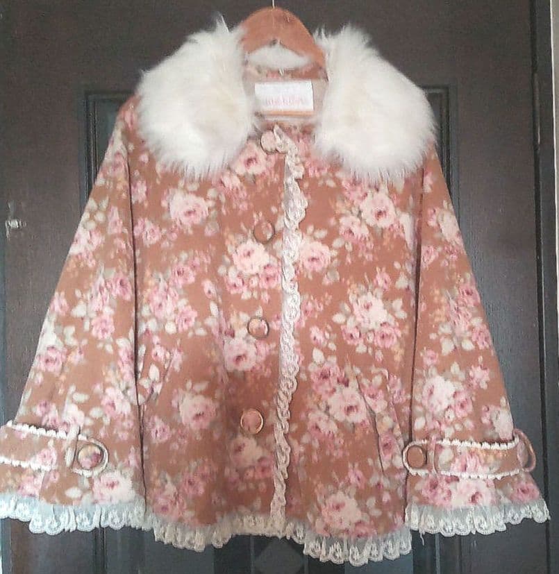 リズリサ 花柄 コート マント 平成レトロ