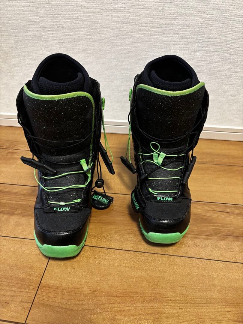FLOW スノーボードブーツ ブラック/グリーン
