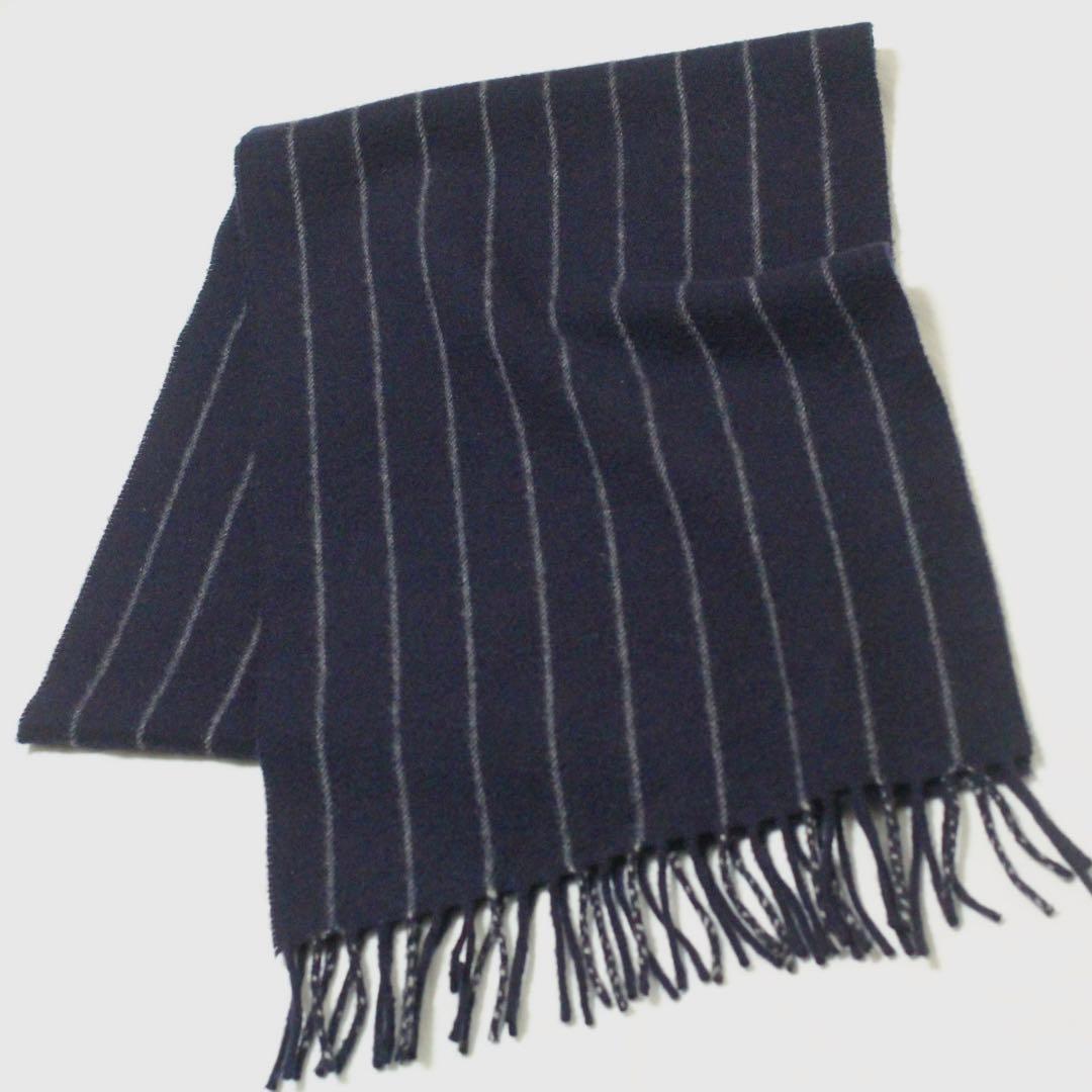 ジョシュアエリス Joshua Ellis カシミヤ ストライプ マフラー
