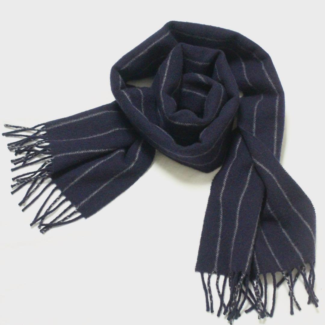 ジョシュアエリス Joshua Ellis カシミヤ ストライプ マフラー