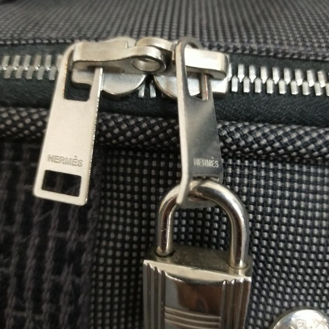 HERMES エールライン キャリーケース キャンバス ブラック スーツケース