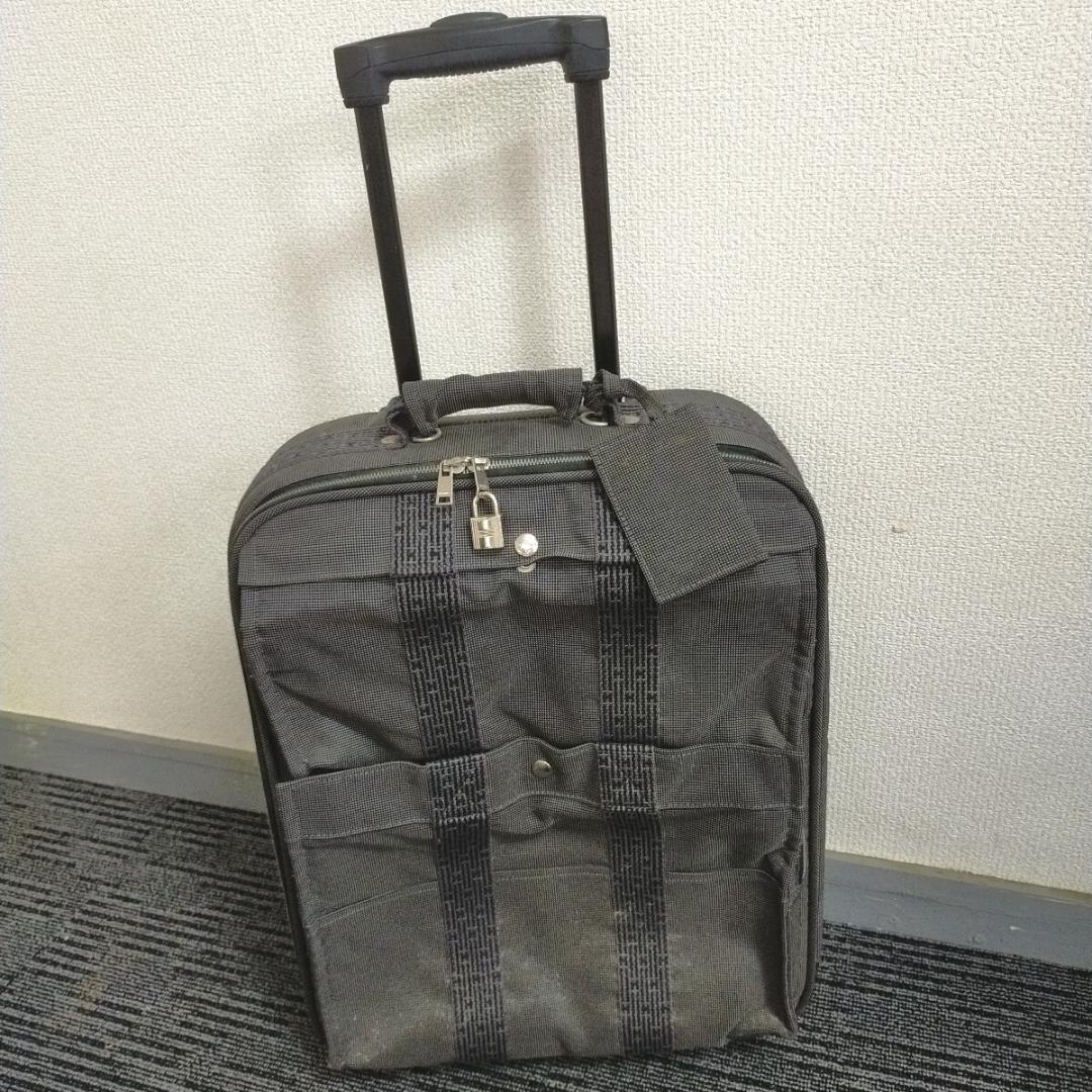 HERMES エールライン キャリーケース キャンバス ブラック スーツケース