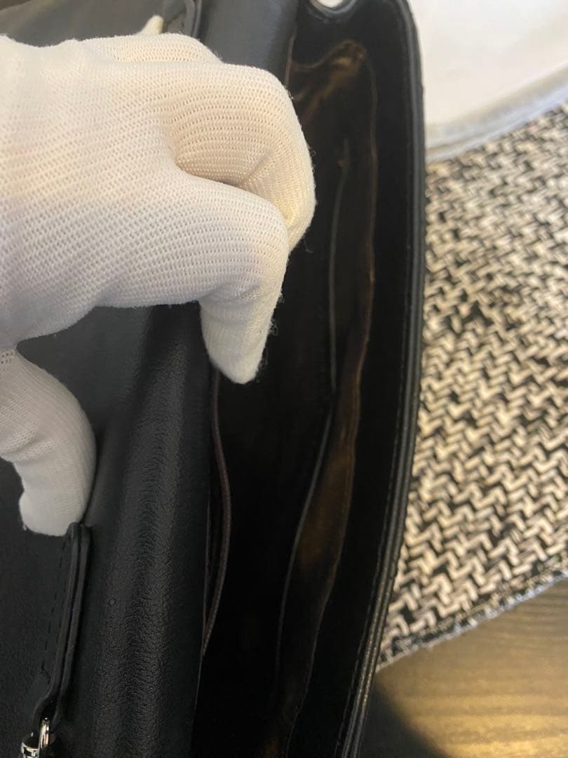 本革チェーンショルダーバッグ・シルバーカラー・改良版バルドーネ M HAYNI