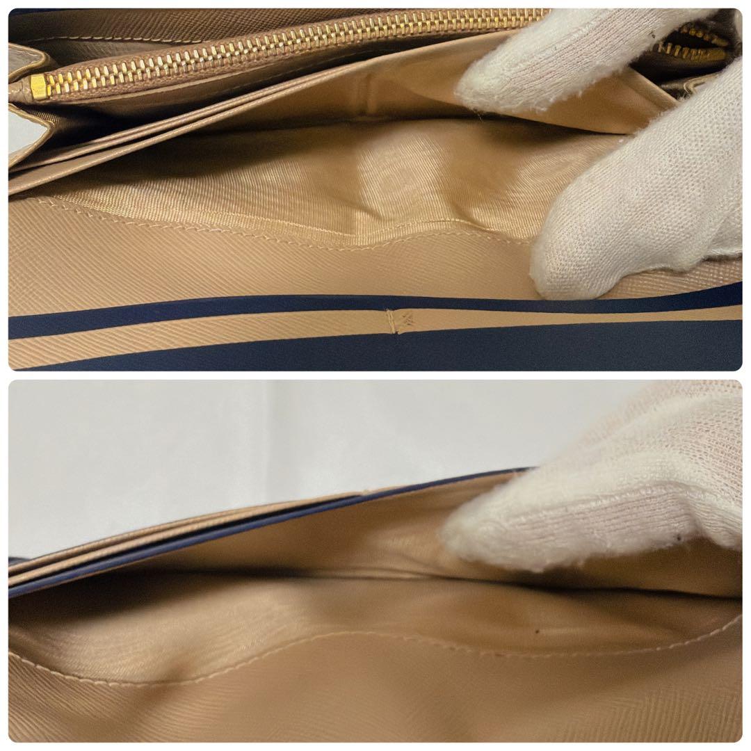 ✨️極美品✨PRADA サフィアーノレザー 長財布 二つ折り リボン 黒