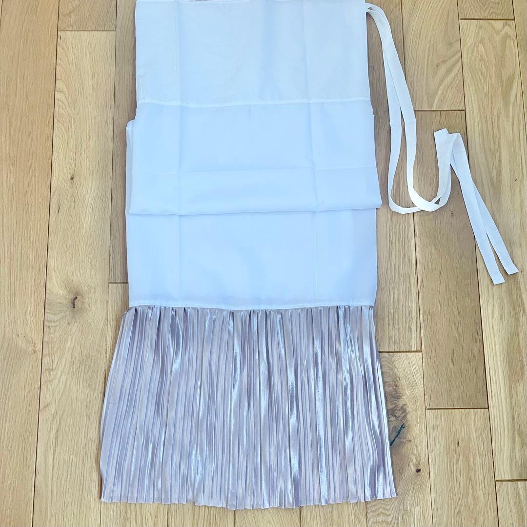 プリーツ裾除け　着物　ボタニカルイエロー、ベージュピンク、ブラック