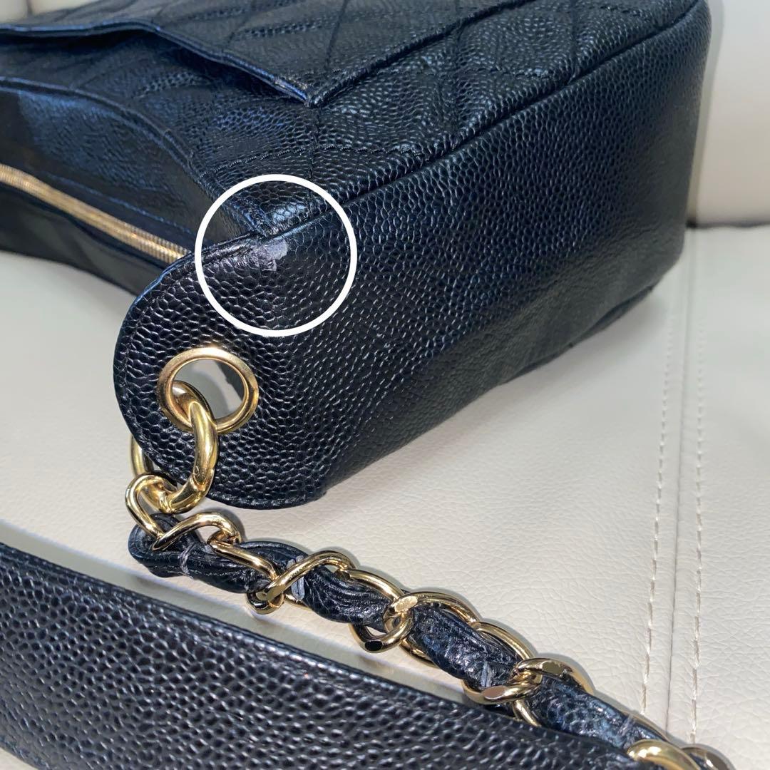 CHANEL シャネル キルティング ショルダーバッグ キャビアスキン