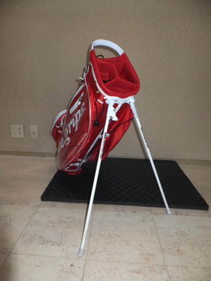 限定！elite grips 希少！スタンド付き ゴルフ キャディーバッグ（赤）
