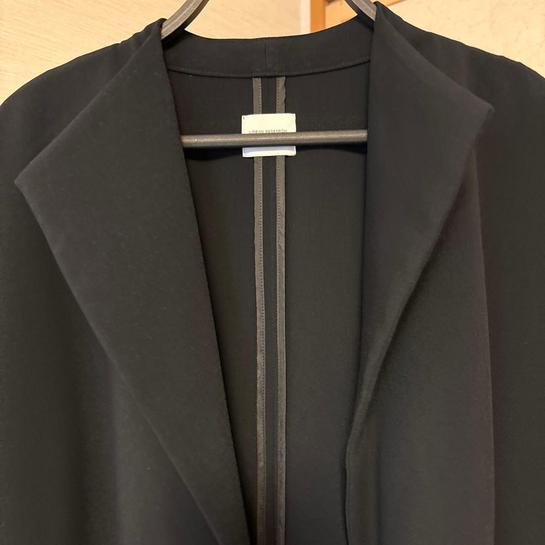 Haru アーバンリサーチドアーズ　ダブルクロスショートガウン　黒