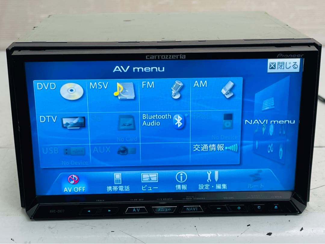 Carrozzeria カロッツェリア AVIC-ZH77 楽ナビ カーナビ