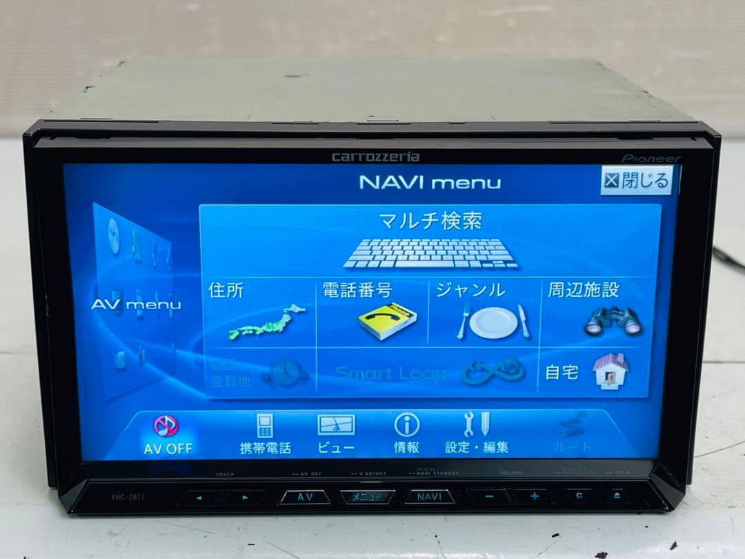 Carrozzeria カロッツェリア AVIC-ZH77 楽ナビ カーナビ