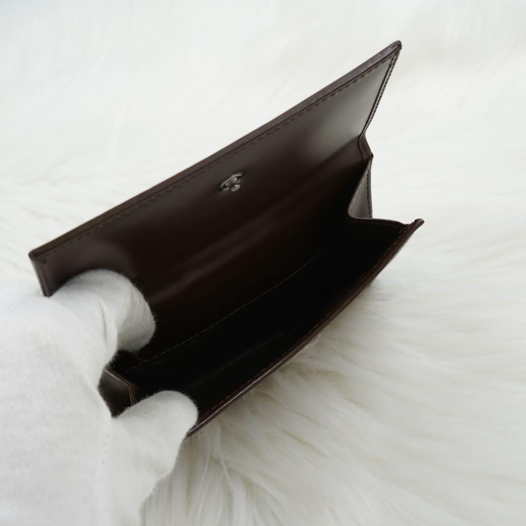 未使用品　箱付き　GUCCI グッチ　二つ折り財布　レザー　GG柄　ブラウン