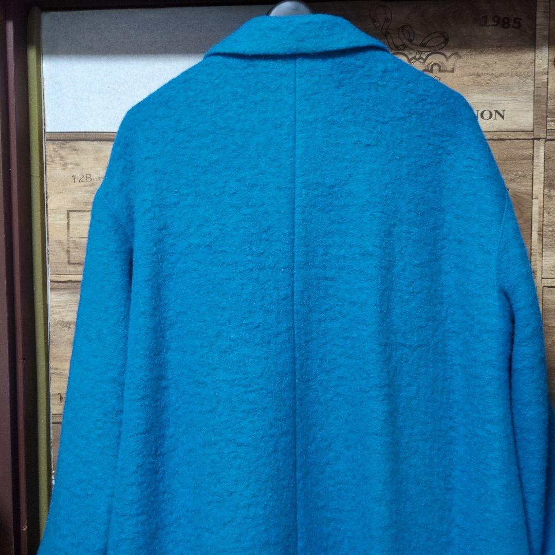 ターコイズブルー ロングコート 新品未使用！値下げ中！