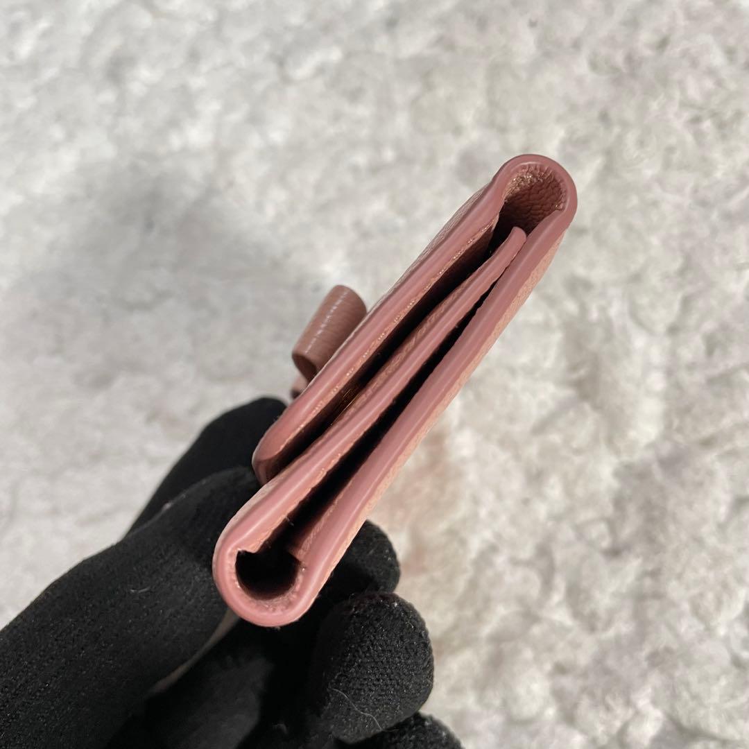 最終価格✨未使用品✨miumiu ミュウミュウ ピンク レザーキーケース リボン