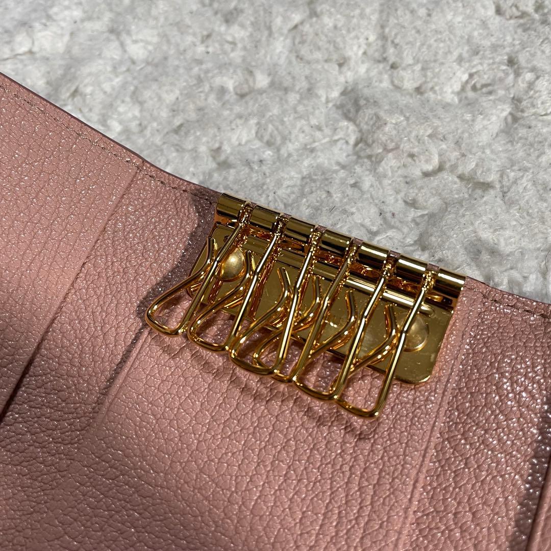 最終価格✨未使用品✨miumiu ミュウミュウ ピンク レザーキーケース リボン