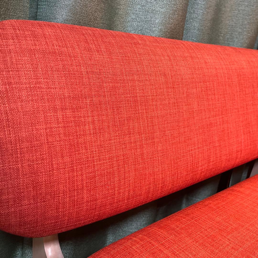 1月迄お値下げ中！【組み立て不要】傷・汚れに強いファブリック 2人用