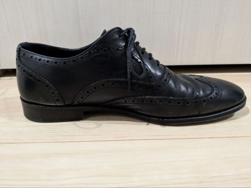 バーバリーブラックレーベル　 ウイングチップ レザー ブラック ビジネスシューズ