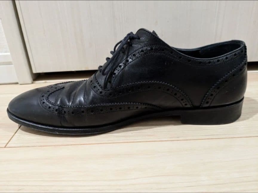 バーバリーブラックレーベル　 ウイングチップ レザー ブラック ビジネスシューズ