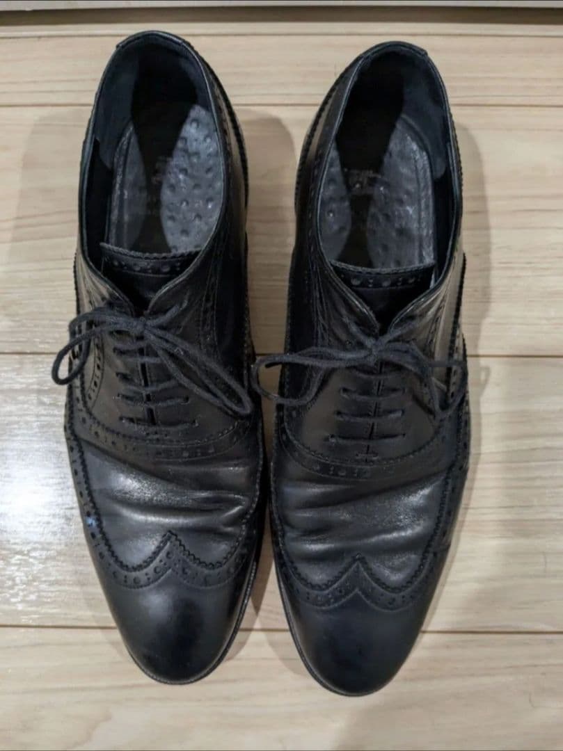 バーバリーブラックレーベル　 ウイングチップ レザー ブラック ビジネスシューズ