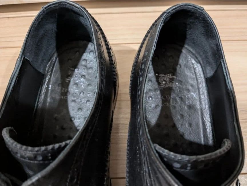 バーバリーブラックレーベル　 ウイングチップ レザー ブラック ビジネスシューズ