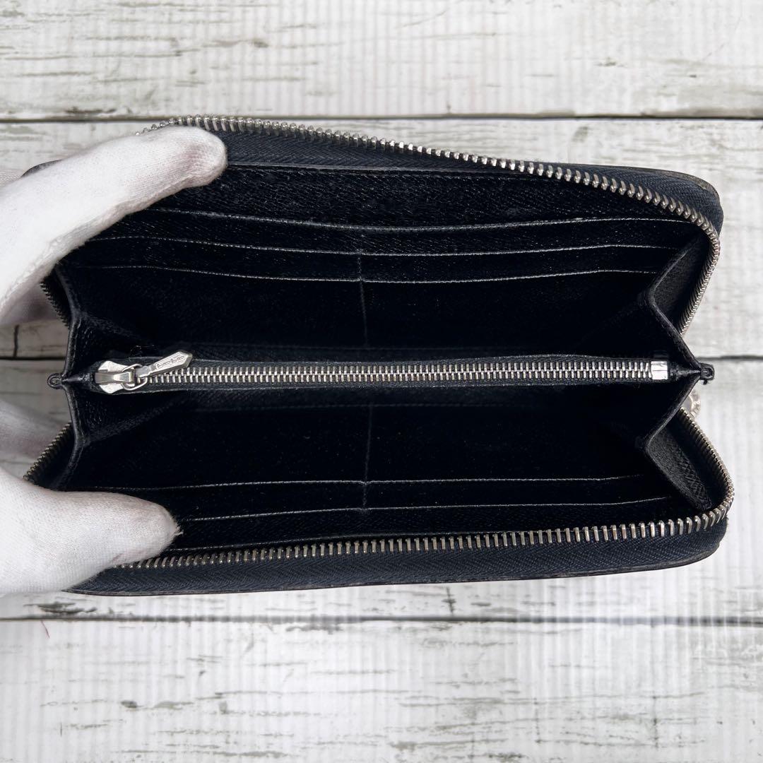 BVLGARI ブルガリ レザー ラウンドファスナー 長財布