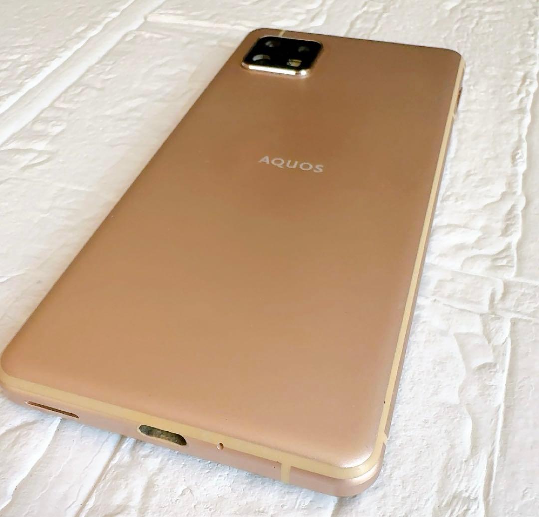 Android AQUOS Sense5G ゴールド　SIMロック解除　箱付き