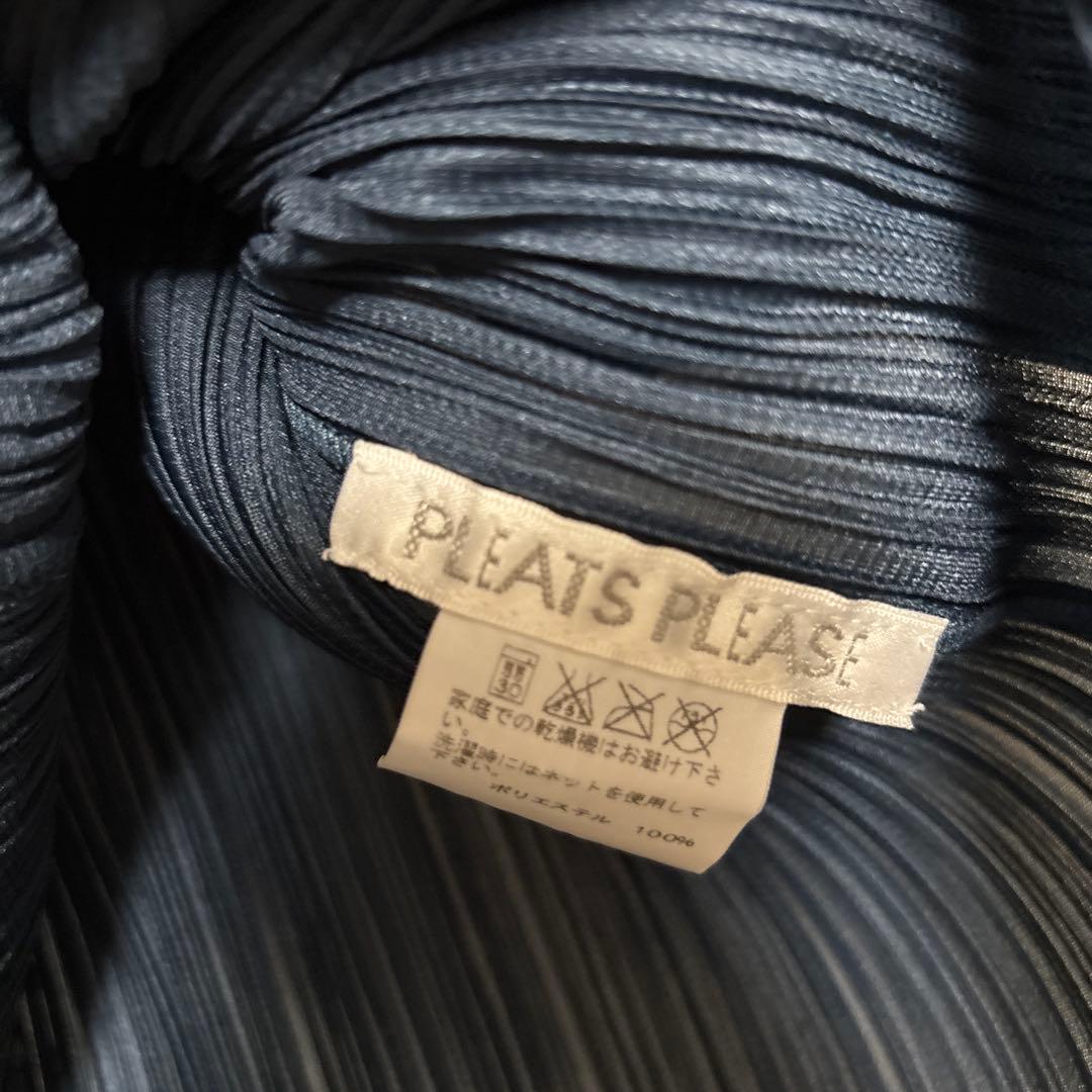 PLEATS PLEASE プリーツTシャツ サイズ3 ダークブルー