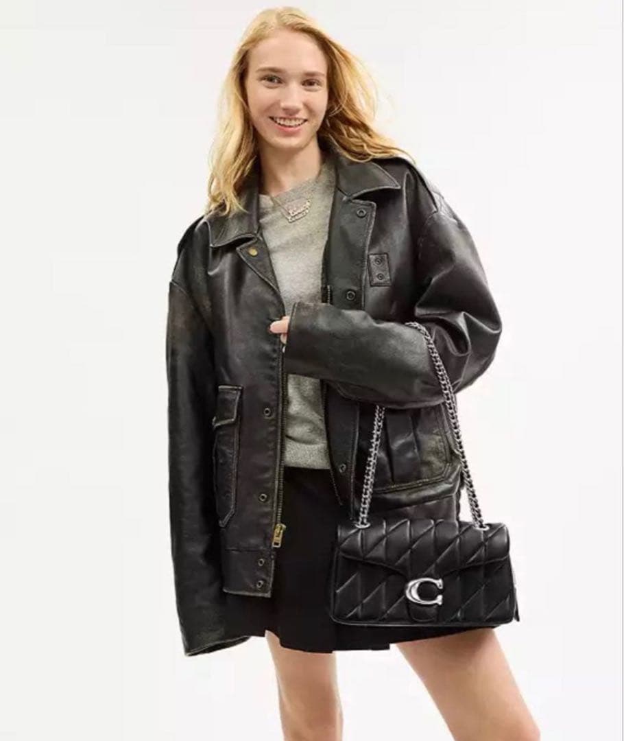 【新品】COACH タビー ショルダー バッグ 26・キルティング　シルバー金具