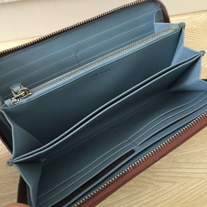プラダ 長財布 PRADA バイカラー 新品 財布 ピンク