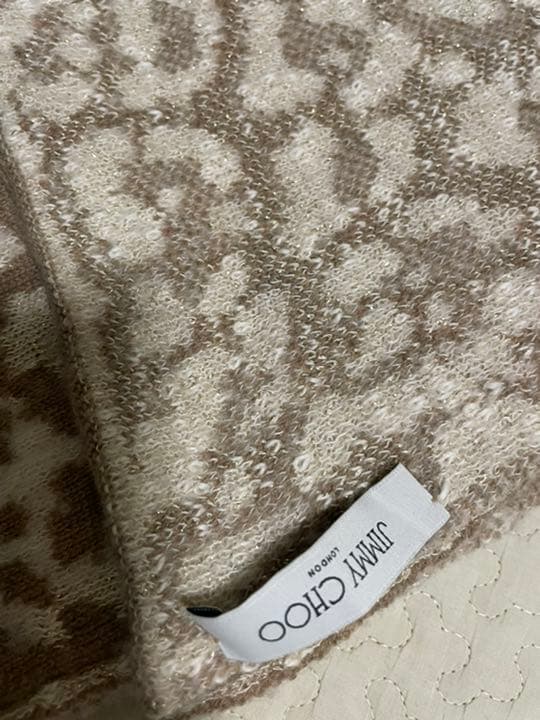 ほぼ新品 美品 ジミーチュウ 大判 マフラー ストール ショール レオパード