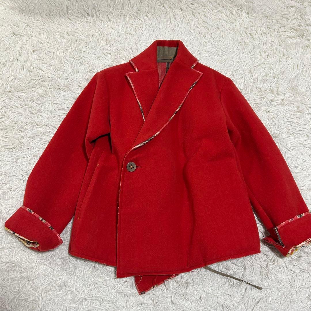 15861✨レア✨45rpm R刺繍 圧縮ウール ダブルフェイス ショートコート