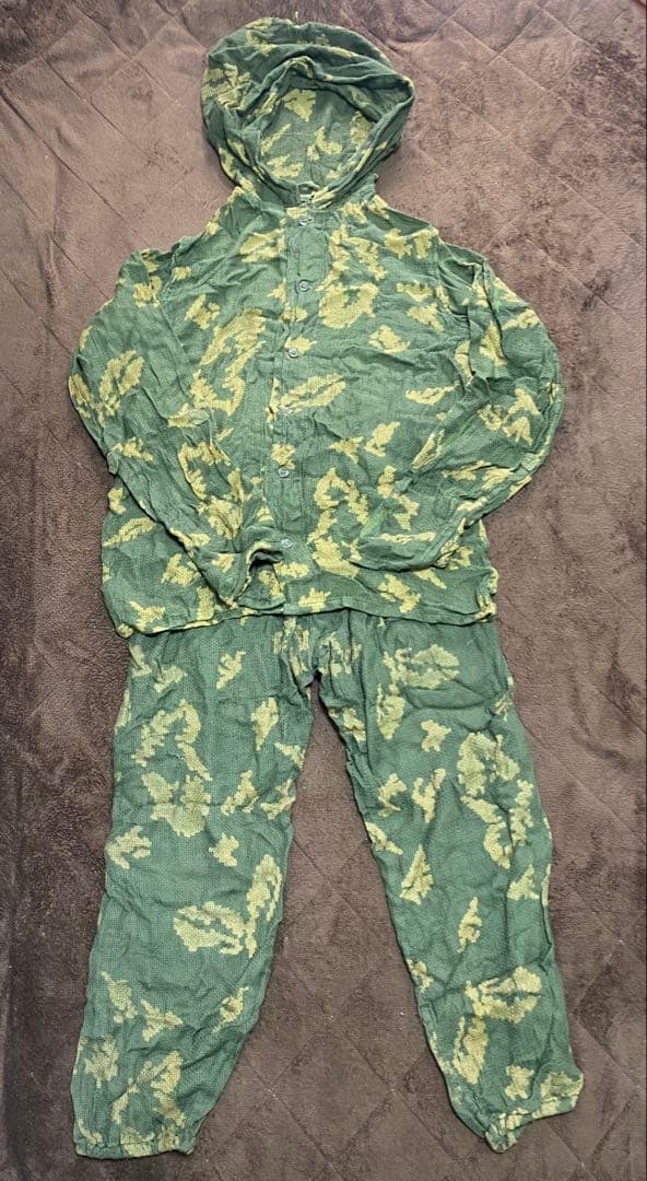 ソ連軍ロシア軍　実物装備　KZS白樺迷彩化学戦対応服　Lサイズ　上下セット