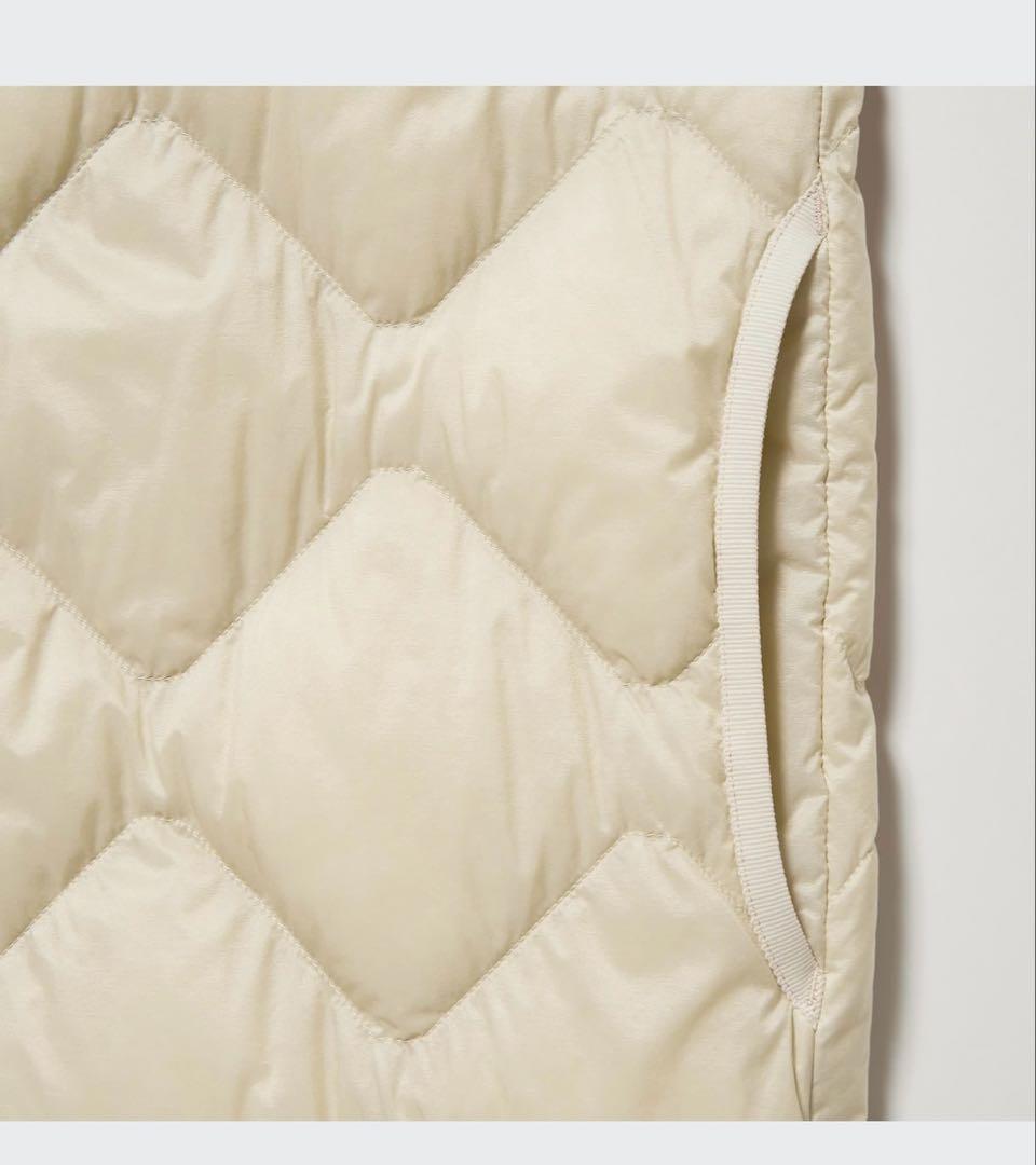 ユニクロ ウルトラライトダウン ロング ベスト M ブラック ポーチ付 L