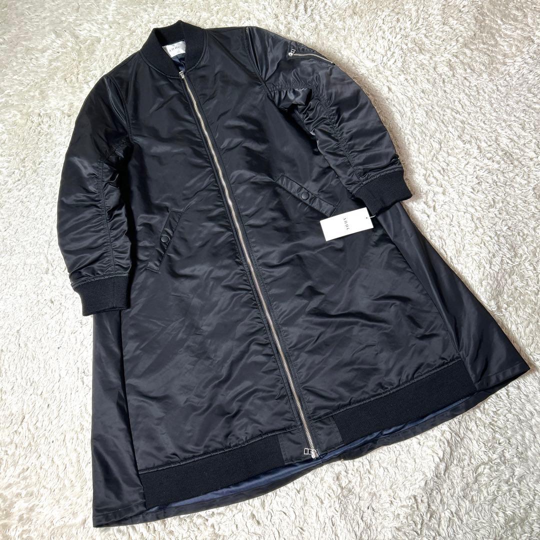 【新品タグ付き】Annc MA−1中綿ロングコート ブラック サイズ1 S