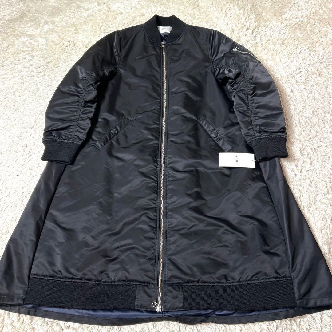 【新品タグ付き】Annc MA−1中綿ロングコート ブラック サイズ1 S