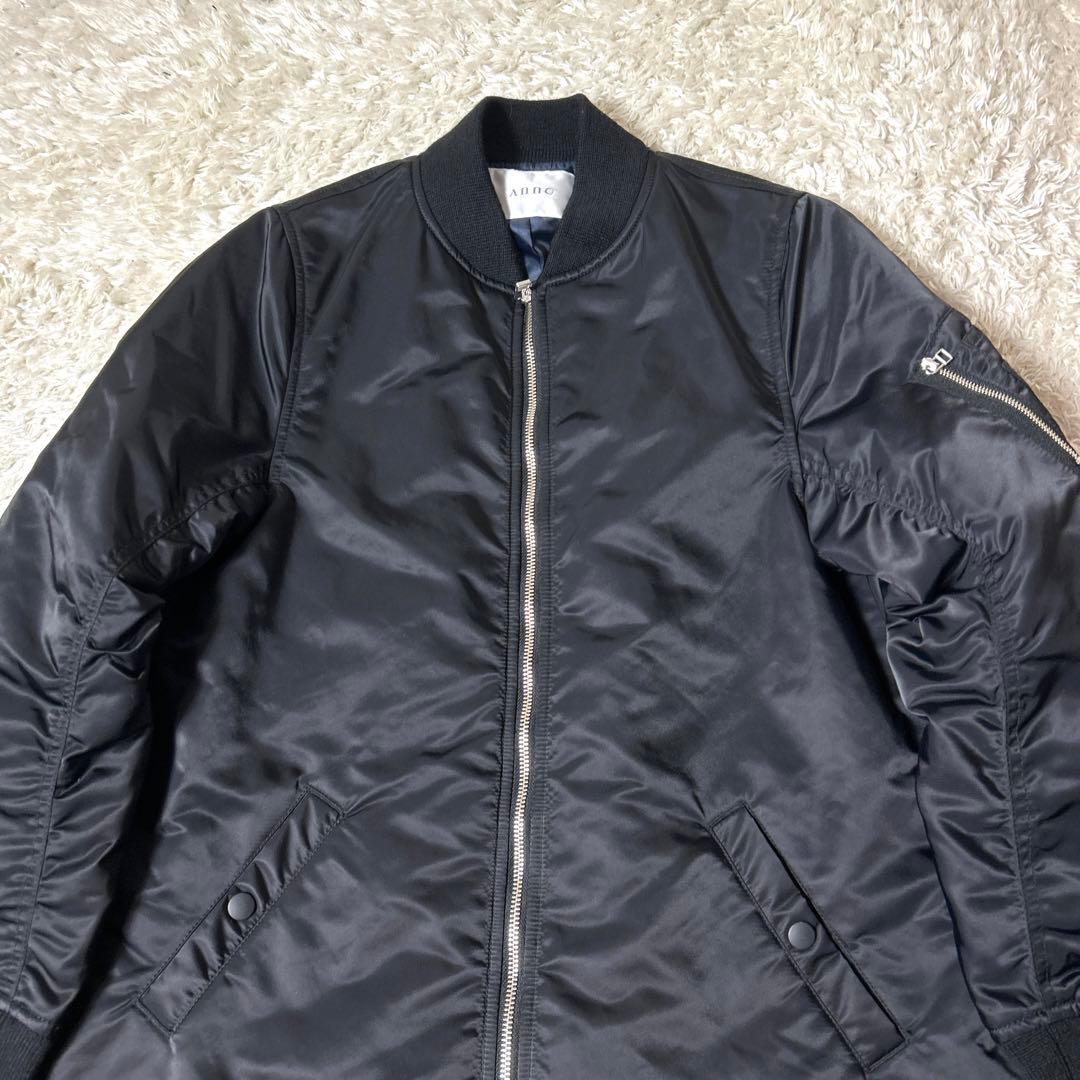 【新品タグ付き】Annc MA−1中綿ロングコート ブラック サイズ1 S