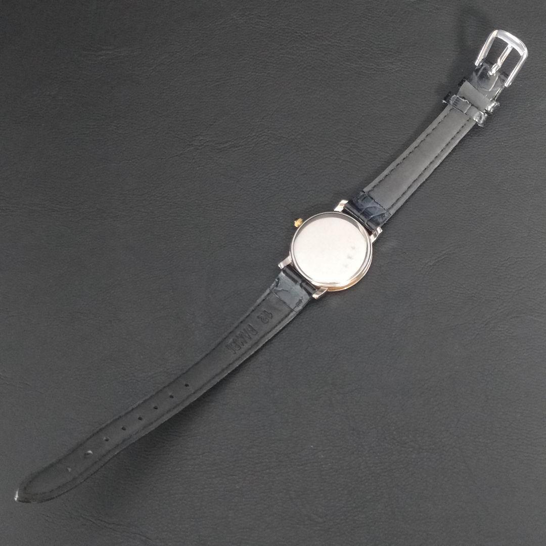 美品　SEIKO　セイコー　エクセリーヌ　ホワイト　ゴールド　ブラック　レザー