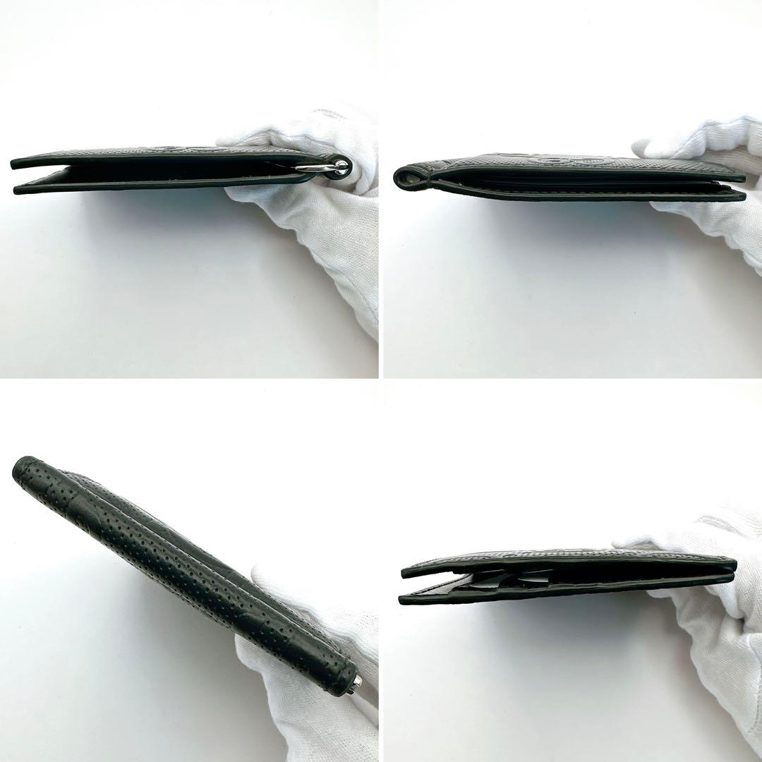 美品　グッチ マネークリップ 札入れ GGエンボス デカロゴ ブラック 黒　希少