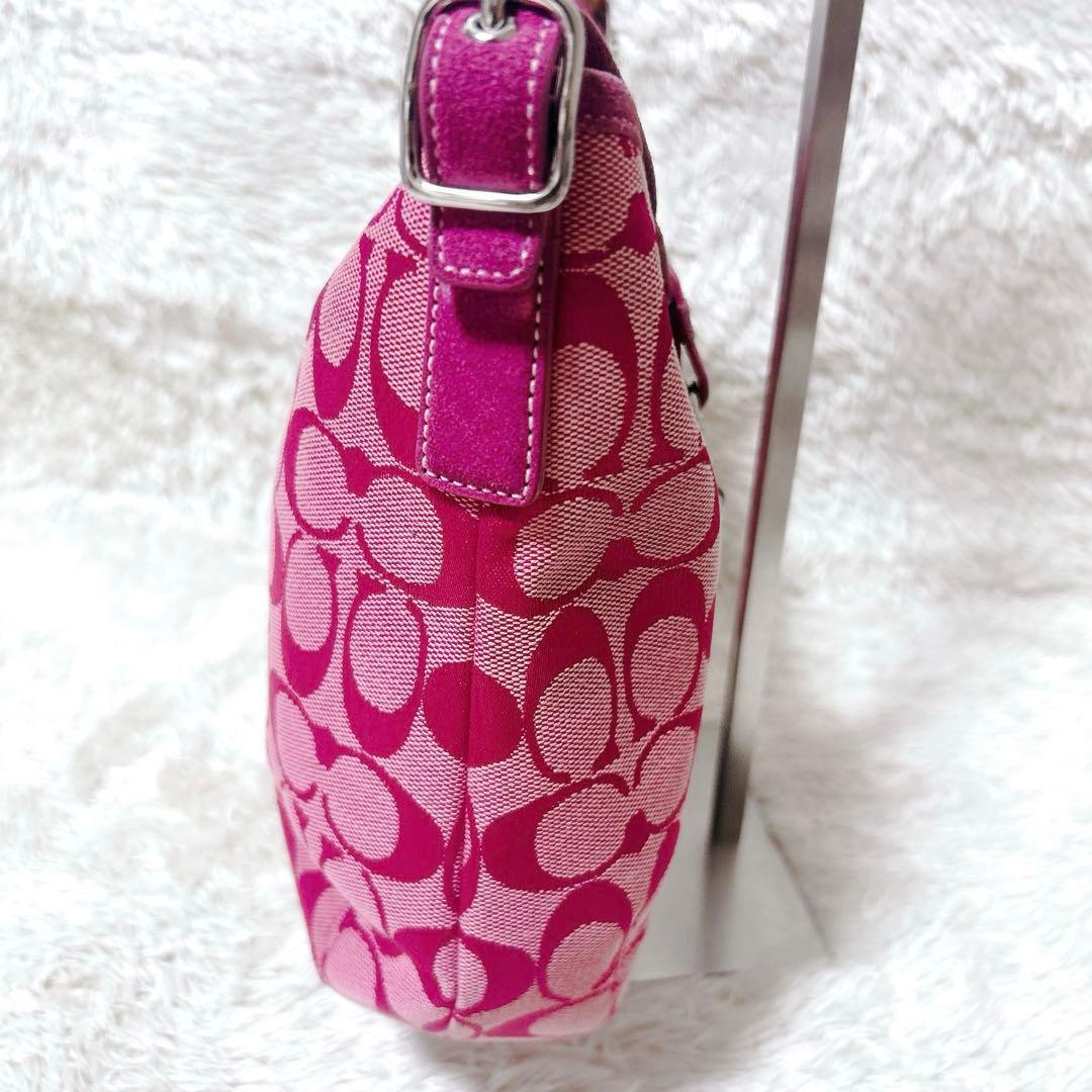 コーチ ショルダーバッグ ワンショルダー キャンバス ピンク 6845