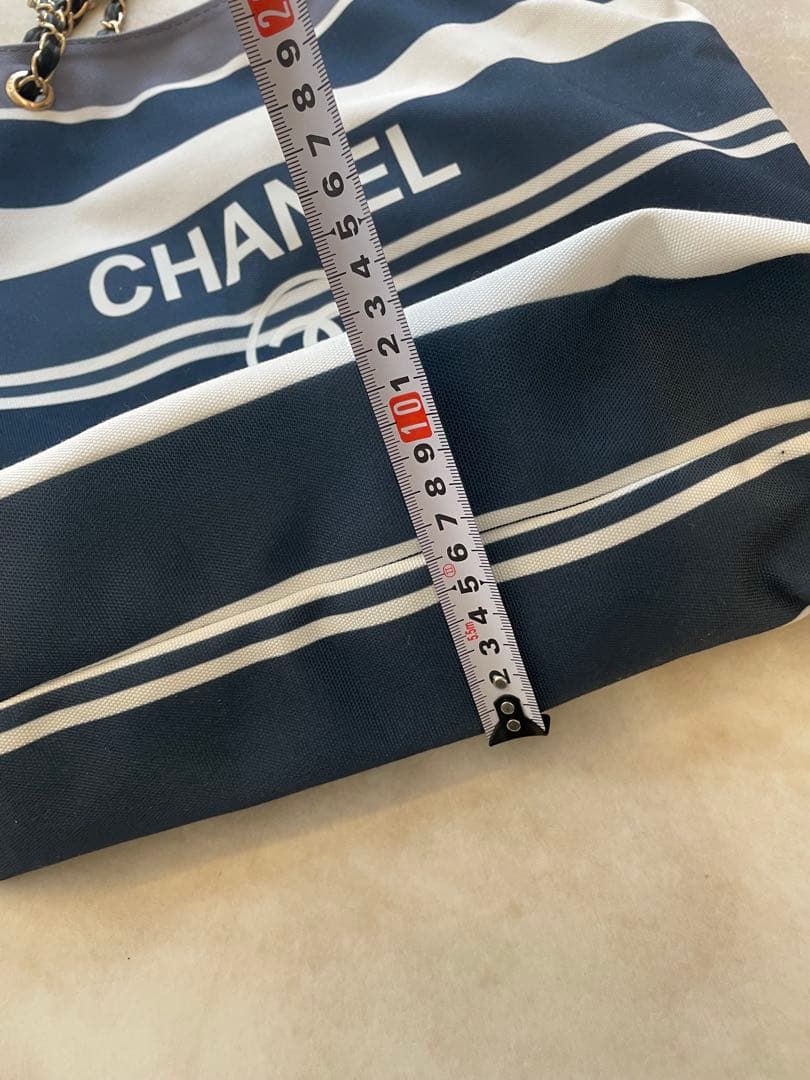 CHANEL ノベルティ　ストライプ トートバッグ 大容量