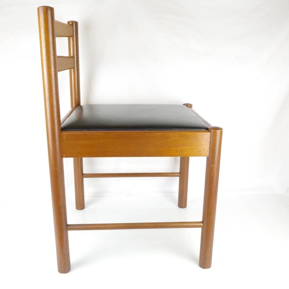 ダイニングチェア 2脚 ブラック オールド マルニ木工 ヴィンテージ 孔雀マーク