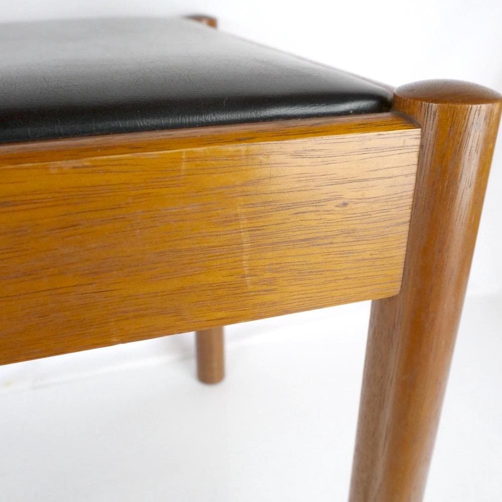 ダイニングチェア 2脚 ブラック オールド マルニ木工 ヴィンテージ 孔雀マーク