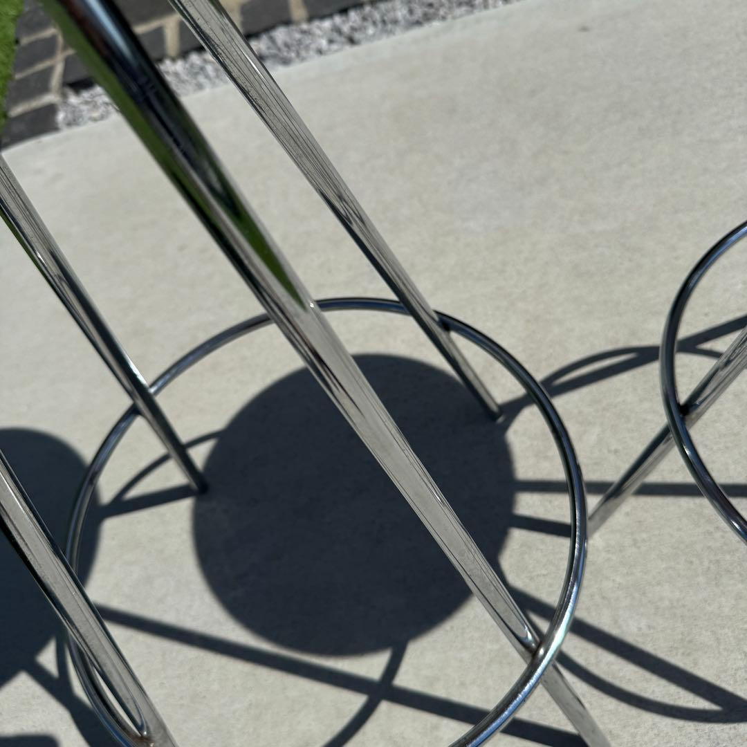 ACTUS　スツール　2脚セット　木製　円形座面　カウンターチェア