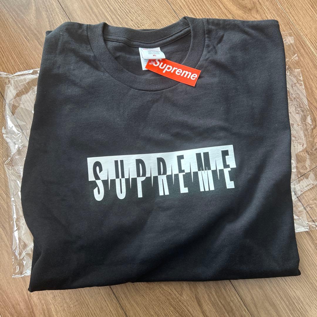 25FW 新作 新品　SUPREME Split Tee Tシャツ 黒 XL
